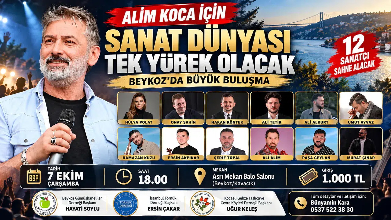 Alim Koca İçin Sanat Dünyası Tek Yürek Olacak: Beykoz’da Büyük Buluşma