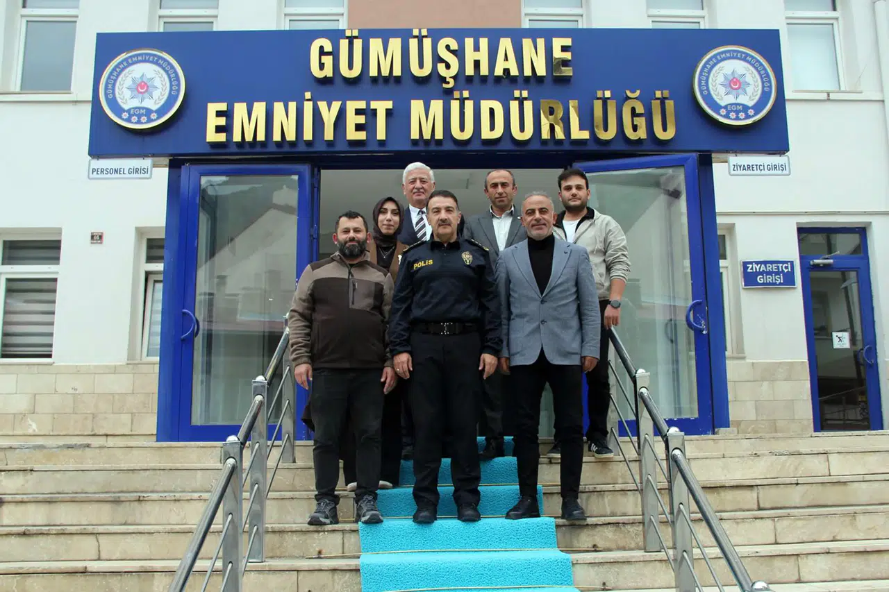 Gümüşhane Gazeteciler Cemiyeti Yönetiminden İl Emniyet Müdürü Mehmet Yüksel'e Ziyaret