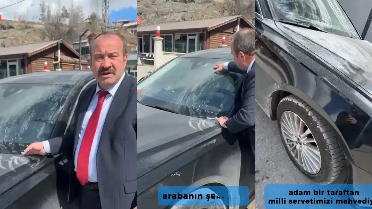 “Bu Tozu Her Gün Yutuyoruz!  Gümüşhane'de Belediye Başkanı İsyan Etti: Simsiyah Araba Bir Gecede Beyaza Büründü