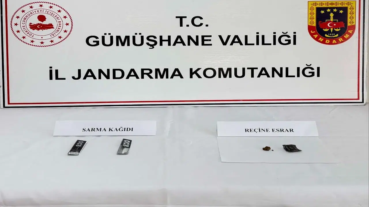 İl Jandarma Komutanlığı'ndan Şiran'da uyuşturucu operasyonu