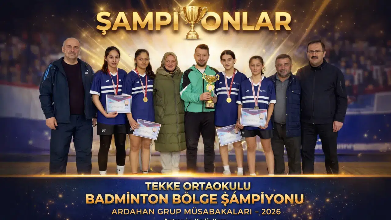Tekke Ortaokulu Badminton Takımı Üst Üste 3. Kez Bölge Şampiyonu Oldu