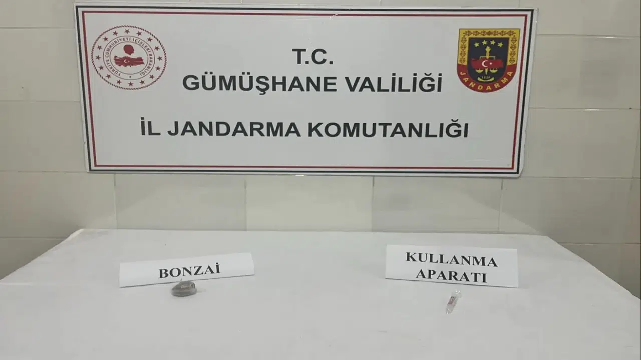 Şiran’da Uyuşturucu Operasyonu: Jandarmanın Dikkatinden Kaçmadı