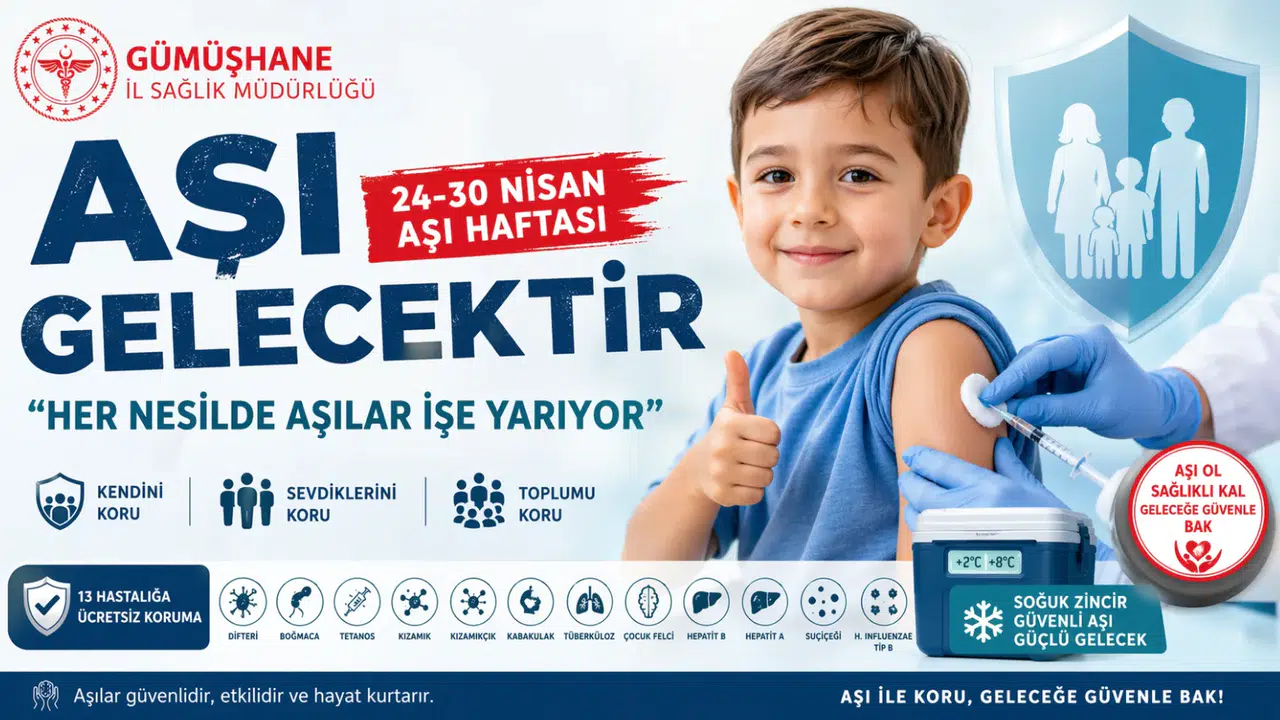 Gümüşhane İl Sağlık Müdürlüğü’nden 'Aşı Haftası' Açıklaması:  Aşı Gelecektir