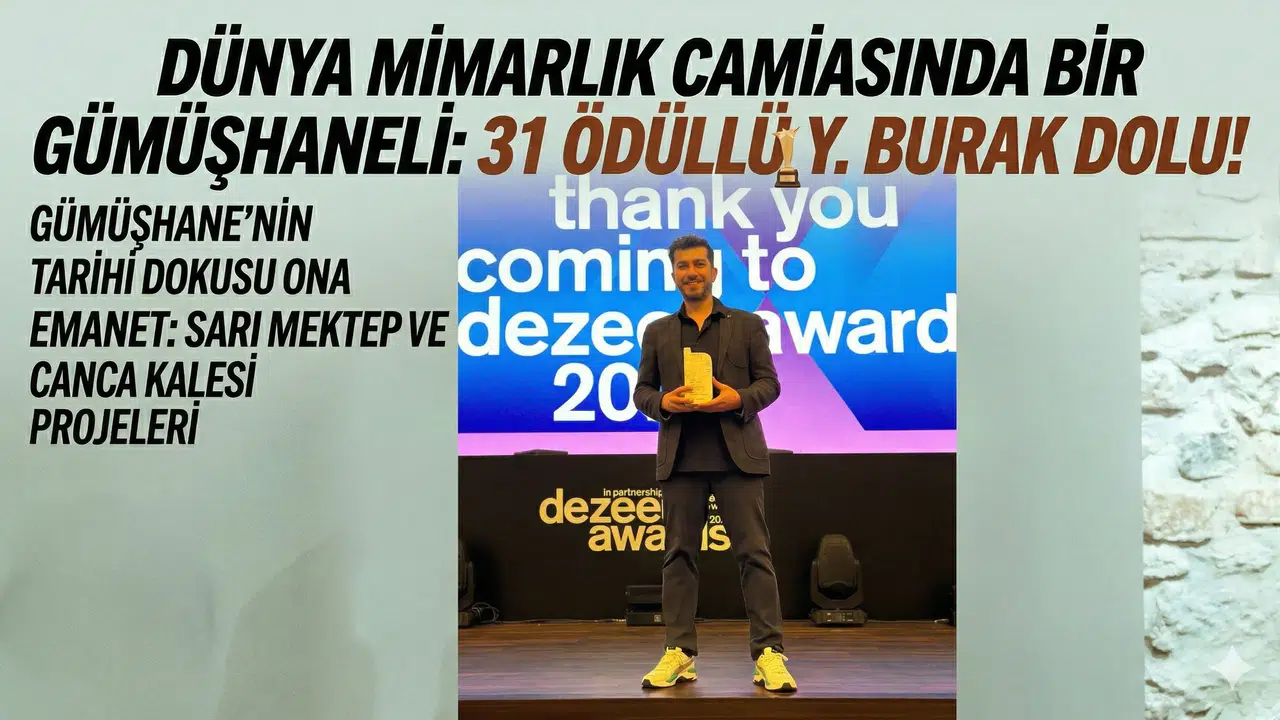 Dünya mimarlık camiasında bir Gümüşhaneli: 31 Ödüllü ‘Gümüşhane hastası’ Yüksek Mimar Y. Burak Dolu
