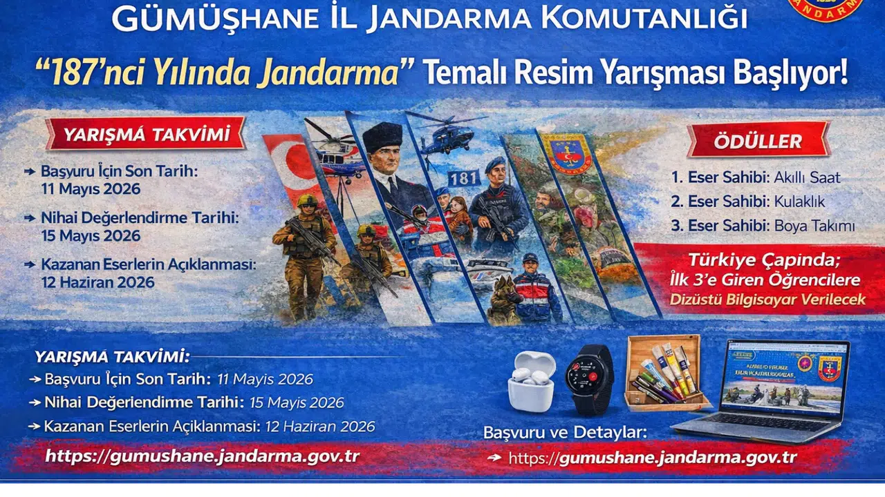 Jandarma'nın 187. yılı Gümüşhane'de tuvale yansıyacak