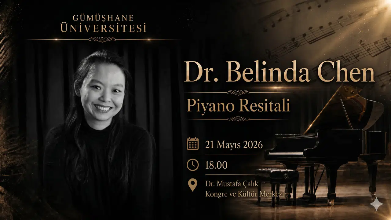 Dünyaca Ünlü Piyanist Dr. Belinda Chen Gümüşhane’de sahne alacak