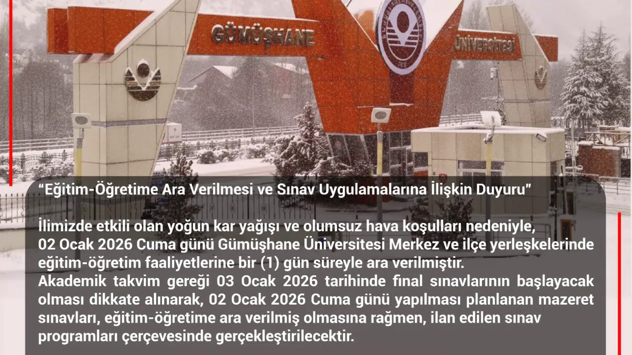 Gümüşhane Üniversitesi Tatil Edildi Ama O Sınavlar İptal Değil! İşte Kritik Detaylar