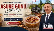Gümüşhane Belediyesi Fatih Parkı’nda Aşure Etkinliği Düzenleyecek