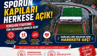 Yenişehir Stadyumu kapılarını Gümüşhane halkına açtı
