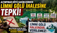 Altınpınar köyü sakinlerinden Limni Gölü ihalesine tepki