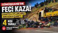 Torul’da Sebze Yüklü Kamyon Otomobile Çarptı: 4 Yaralı