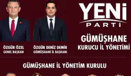 Yeni Parti Gümüşhane Kurucu İl Başkanı Özgür Deniz Demir Yönetim Kurulunu Açıkladı