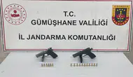Kürtün’de Jandarma Sıkı Takipte: Ruhsatsız Tabancalara El Konuldu
