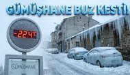 Gümüşhane Buz Kesti! O İlçede Termometreler -22,4’ü Gördü