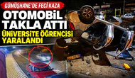 Gümüşhane'de kontrolden çıkan araç kaldırımdaki öğrenciye çarptı: 4 yaralı
