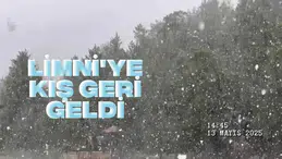 Limni Gölü mayıs ortasında beyaza büründü