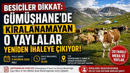 Besiciler Dikkat: Gümüşhane'de Kiralanamayan O Yaylalar Yeniden İhaleye Çıkıyor!