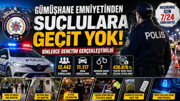 Gümüşhane Emniyetinden suçlulara geçit yok: Binlerce denetim gerçekleştirildi
