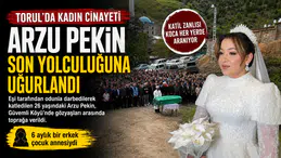 Torul'da eşi tarafından katledilen Arzu Pekin son yolculuğuna uğurlandı