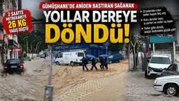 Gümüşhane'ye 2 saatte metrekareye 26 kilogram yağış düştü: Zirvelerden inen seller yolları dereye çevirdi