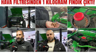 Hava Filtresinden 1 Kilogram Fındık Çıktı
