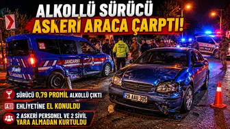 Gümüşhane'de alkollü sürücü askeri araca çarptı