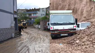 Gümüşhane'de Sağanak Yağış Sele Neden Oldu: Evler ve Araçlar Zarar Gördü