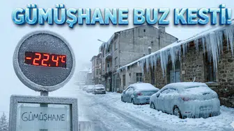 Gümüşhane Buz Kesti! O İlçede Termometreler -22,4’ü Gördü