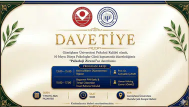 Gümüşhane'de Dünya Psikologlar Günü’ne Özel “Psikoloji Zirvesi” Düzenlenecek