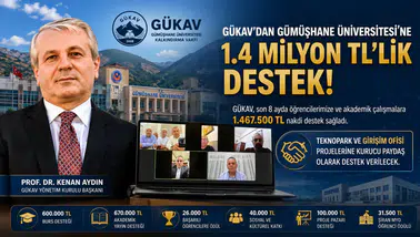 GÜKAV'dan Gümüşhane Üniversitesi'ne 1.4 Milyon TL'lik Destek