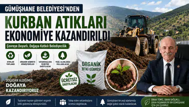 Gümüşhane Belediyesi kurban atıklarını ekonomiye kazandırdı