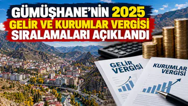 Gümüşhane’nin 2025 gelir ve kurumlar vergisi sıralamaları açıklandı