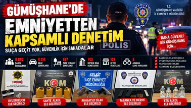 Gümüşhane İl Emniyet Müdürlüğünden Son 15 Günde Geniş Çaplı Asayiş ve Trafik Denetimi