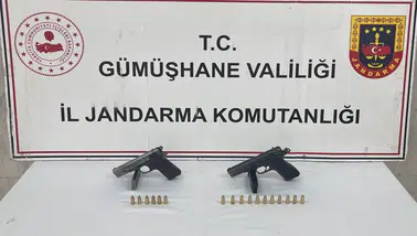 Kürtün’de Jandarma Sıkı Takipte: Ruhsatsız Tabancalara El Konuldu