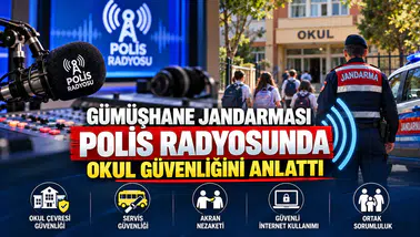 Gümüşhane Jandarması Polis Radyosunda Okul Güvenliğini Anlattı