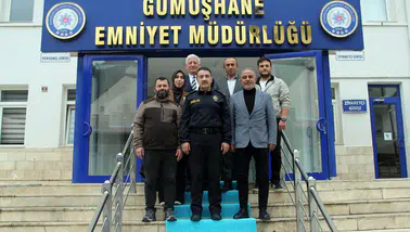 Gümüşhane Gazeteciler Cemiyeti Yönetiminden İl Emniyet Müdürü Mehmet Yüksel'e Ziyaret