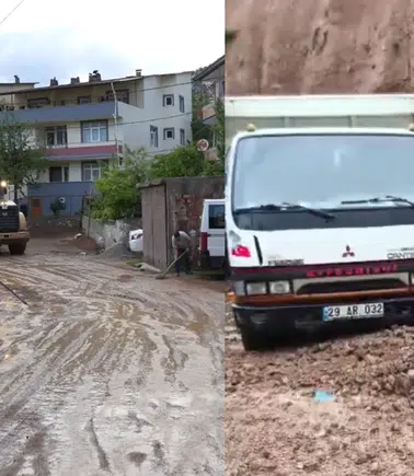 Gümüşhane'de Sağanak Yağış Sele Neden Oldu: Evler ve Araçlar Zarar Gördü