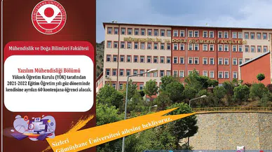 Yazılım Mühendisliği bölümü ilk öğrencilerini alacak