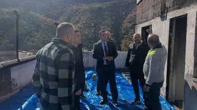 Başkan Başer'den yangın sonrası Yıldız ailesine geçmiş olsun ziyareti