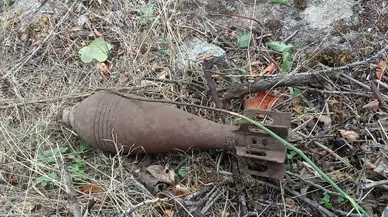 Gümüşhane’de 1. Dünya Savaşı’ndan kalma patlamamış havan mermisi bulundu