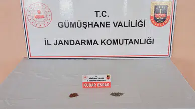 Gümüşhane'de uyuşturucu operasyonu: 10 gram esrar ve kenevir tohumu ele geçirildi