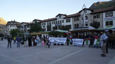 Gümüşhane’de Sumud Filosu’na destek basın açıklaması