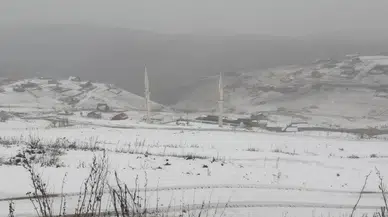 Gümüşhane'nin yüksek kesimleri beyaza büründü