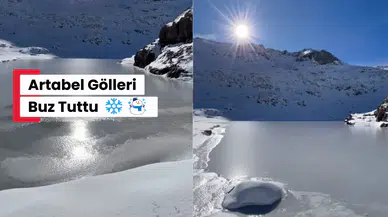 Artabel Gölleri Buz Tuttu, Ortaya Kartpostallık Görüntüler Çıktı