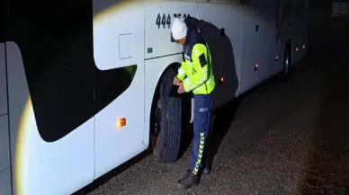 Gümüşhane’de kış lastiği denetimleri yoğunlaştırıld