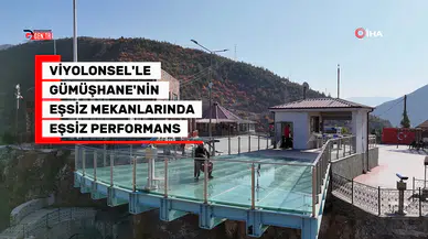 Gümüşhaneli müzisyenden tarihi mekanlarda viyolonsel ile eşsiz performans