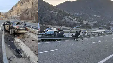 Övündü mevkiinde korkutan kaza: 4 yaralı