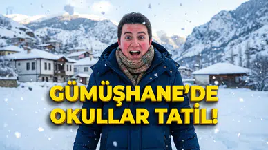 Gümüşhane’de kar nedeniyle okullar tatil edildi