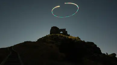 700 yıllık Kov Kalesi’nde perseid meteor yağmuru büyüledi