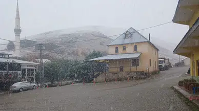 Gümüşhane'de hava soğudu, yüksekler kara teslim oldu